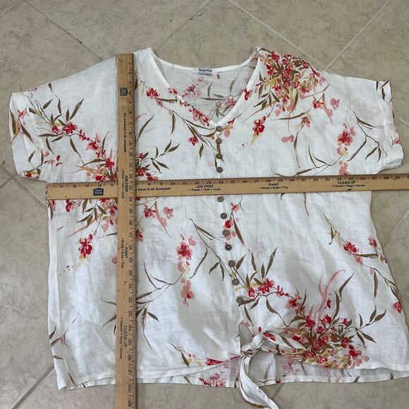 Helga May Tunic Top  Women’s 2XL Linen Minimalist Beach Coastal Boxy - Picture 8 of 10